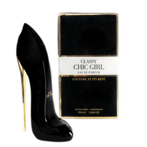 شیشه خاص عطر ادکلن چیک گرل فراگرنس (عطر شرکتی گودگرل) (کارولینا هررا گودگرل) الهام گرفته از کفش پاشنه‌بلند، ترکیبی از جذابیت و ظرافت
