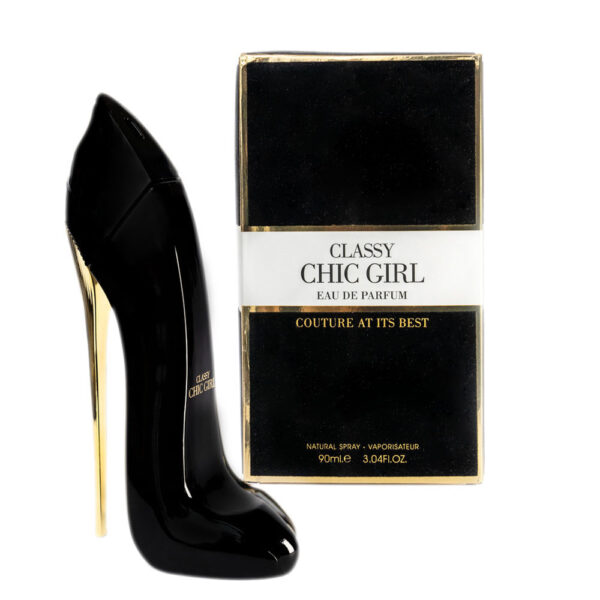 شیشه خاص عطر ادکلن چیک گرل فراگرنس (عطر شرکتی گودگرل) (کارولینا هررا گودگرل) الهام گرفته از کفش پاشنه‌بلند، ترکیبی از جذابیت و ظرافت