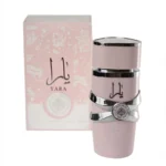 تصویر عطر ادکلن یارا لطافه زنانه با شیشه صورتی و طراحی لوکس